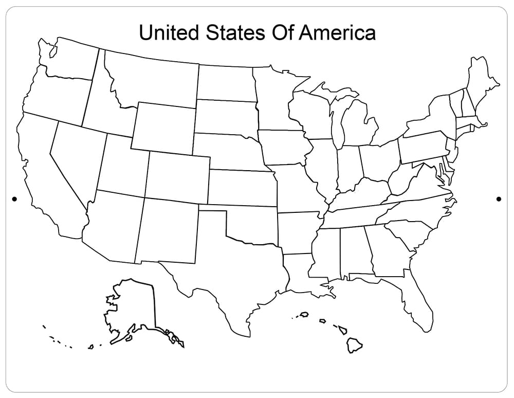 Printable Blank United States Map