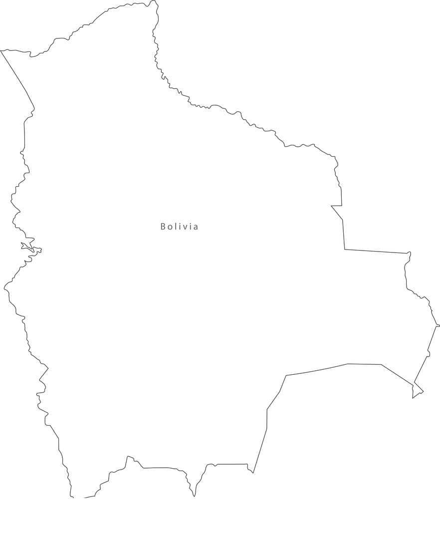 Printable Bolivia Map