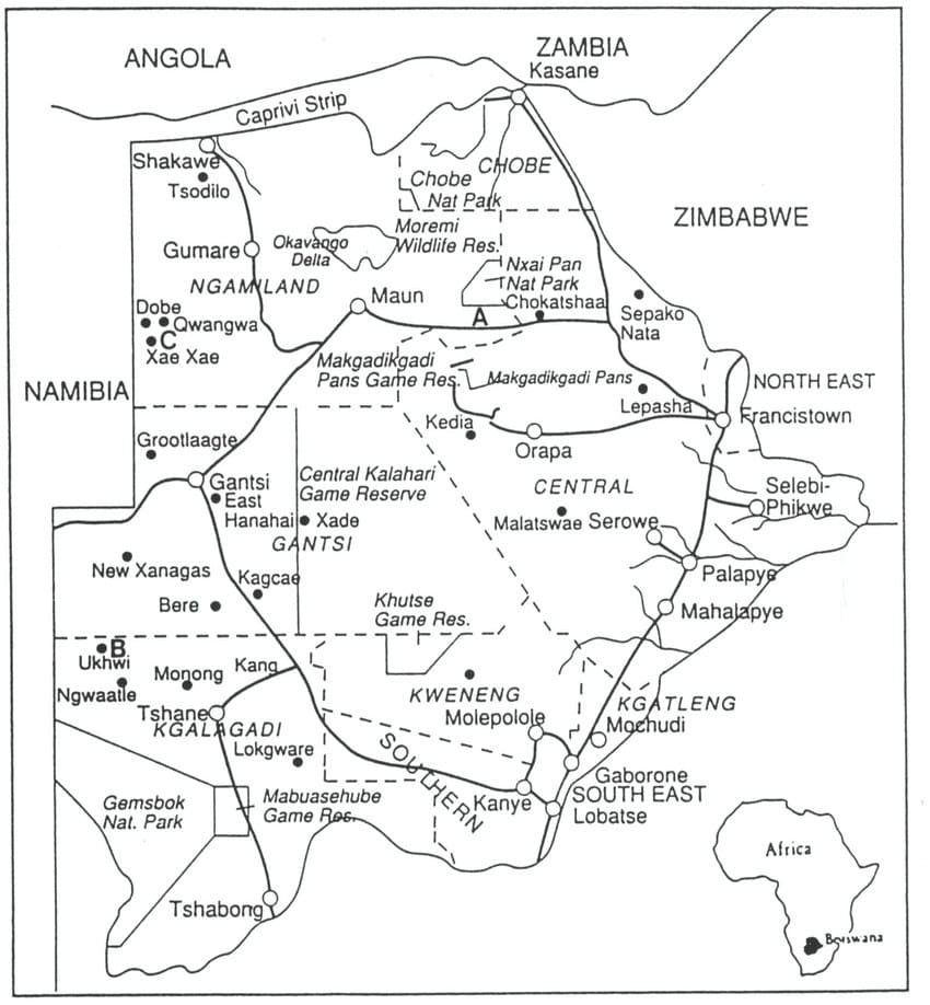 Printable Botswana Delta Map