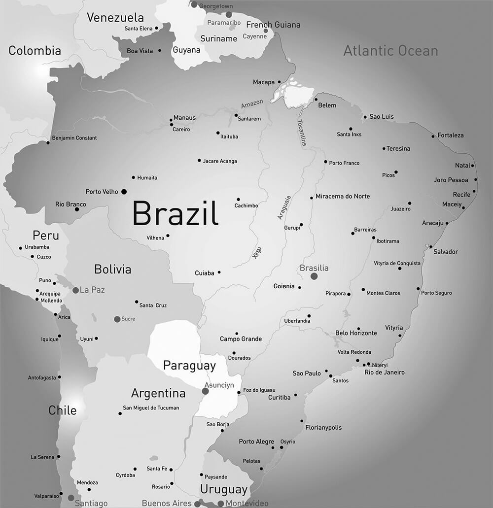 Printable Brazil Map 1