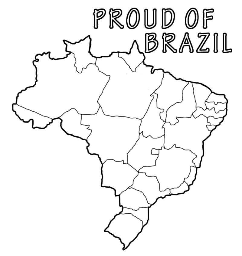 Printable Brazil Map Color