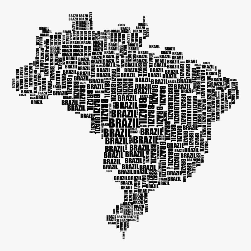 Printable Brazil Map Word