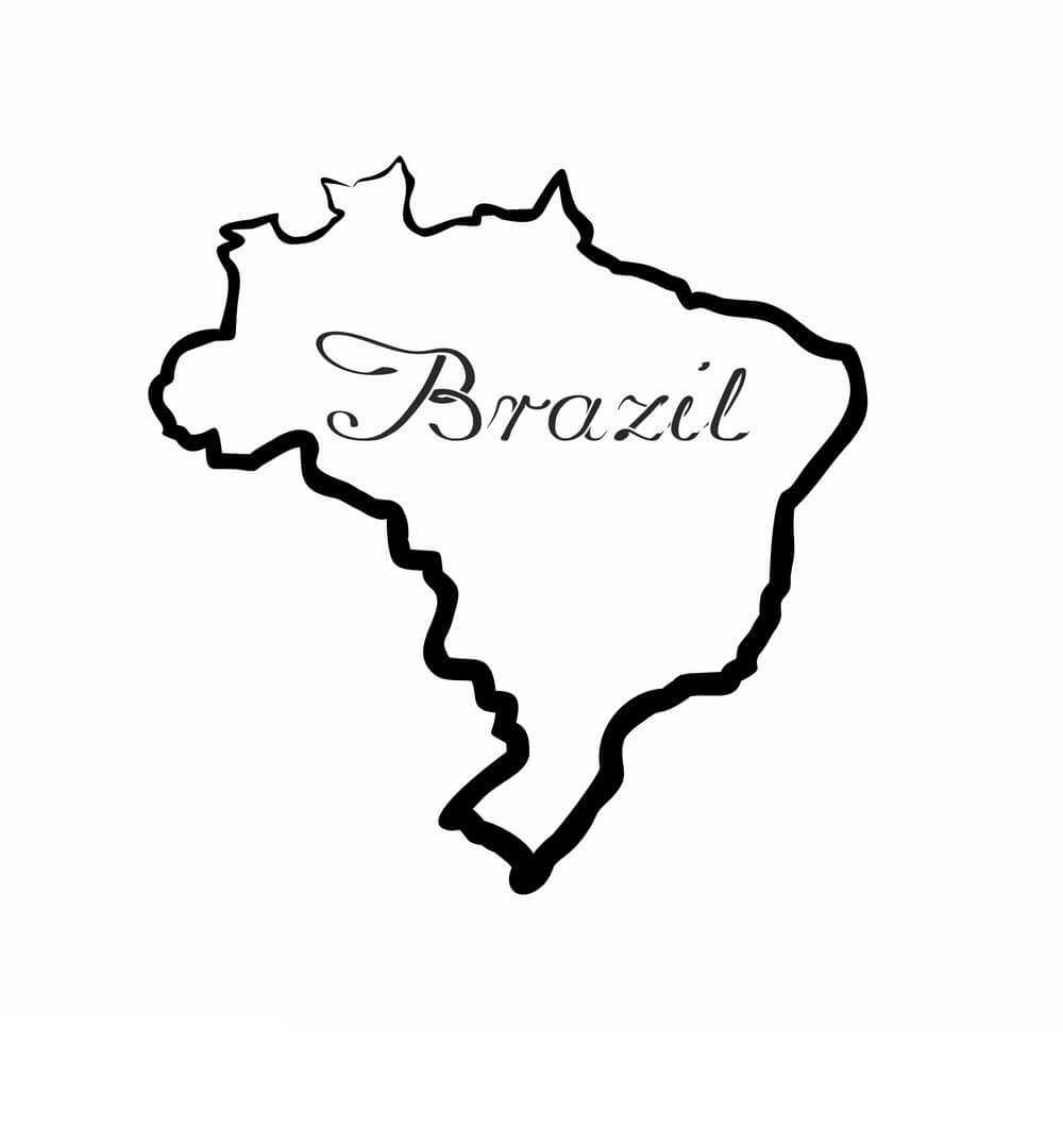 Printable Brazil On The Map