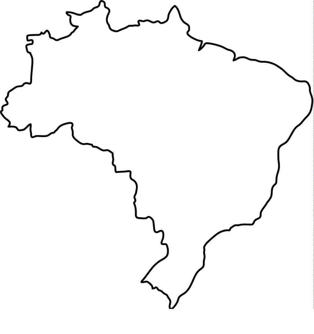 Printable Brazil Outline Map