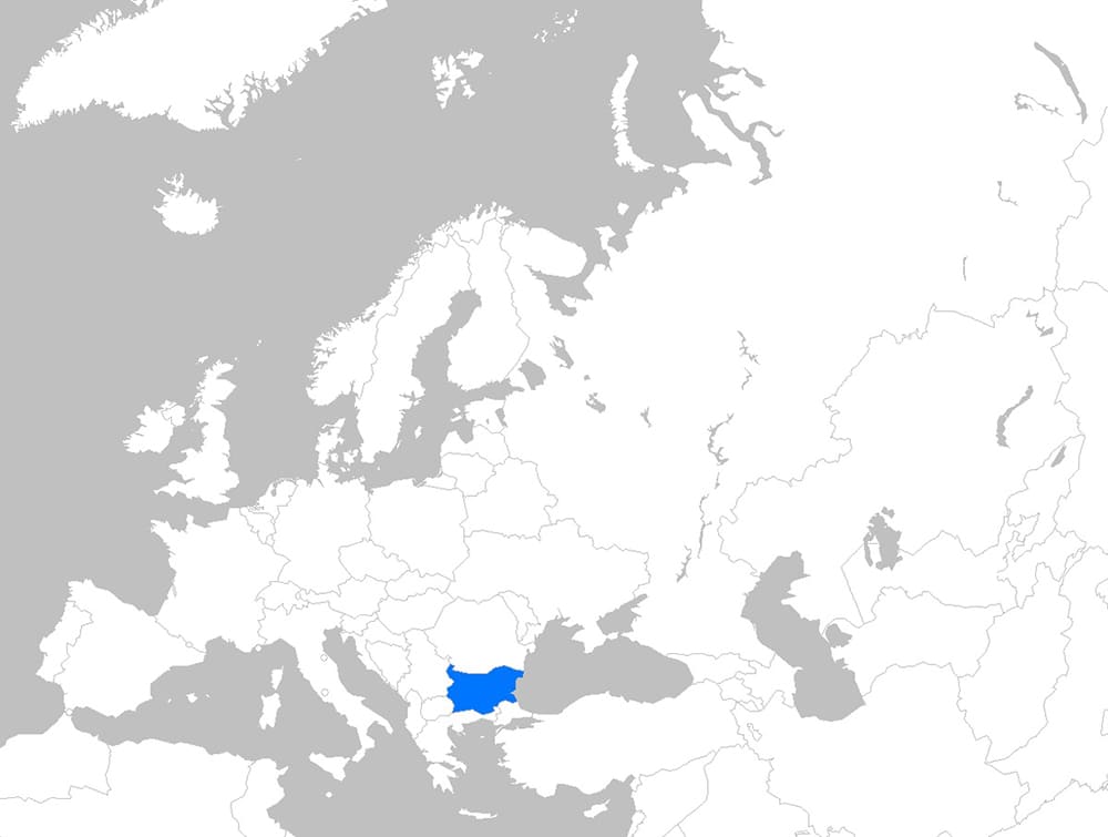 Printable Bulgaria Map Europe