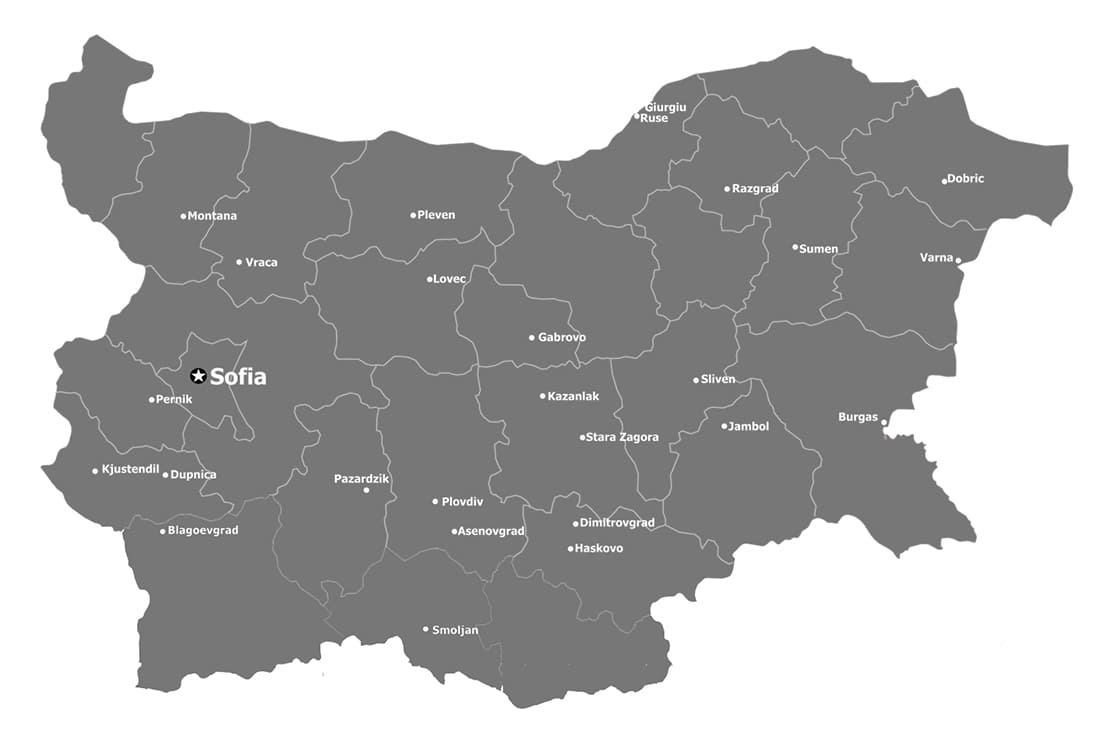 Printable Bulgaria Map With Cities