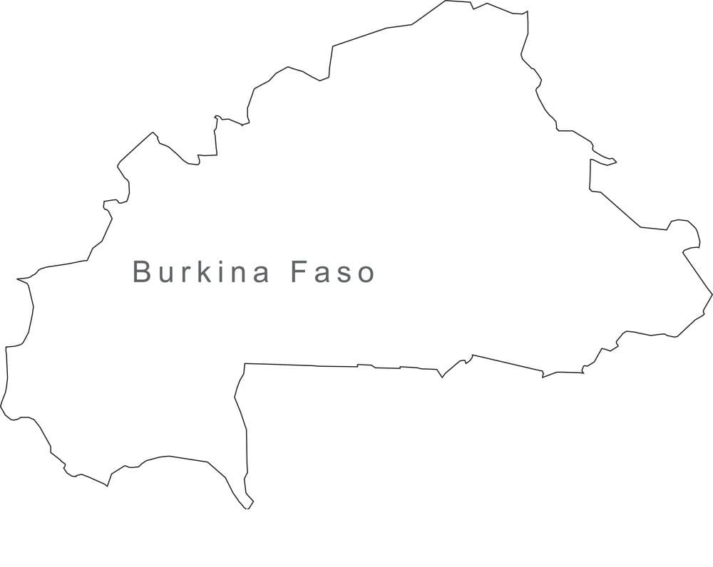 Printable Burkina Faso In Map