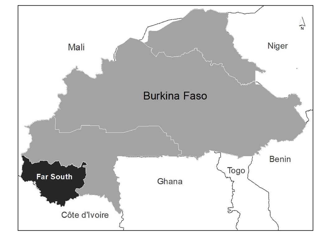 Printable Burkina Faso Location On Map