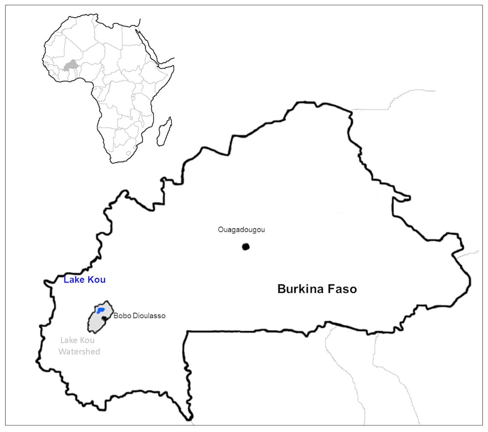 Printable Burkina Faso Map Location