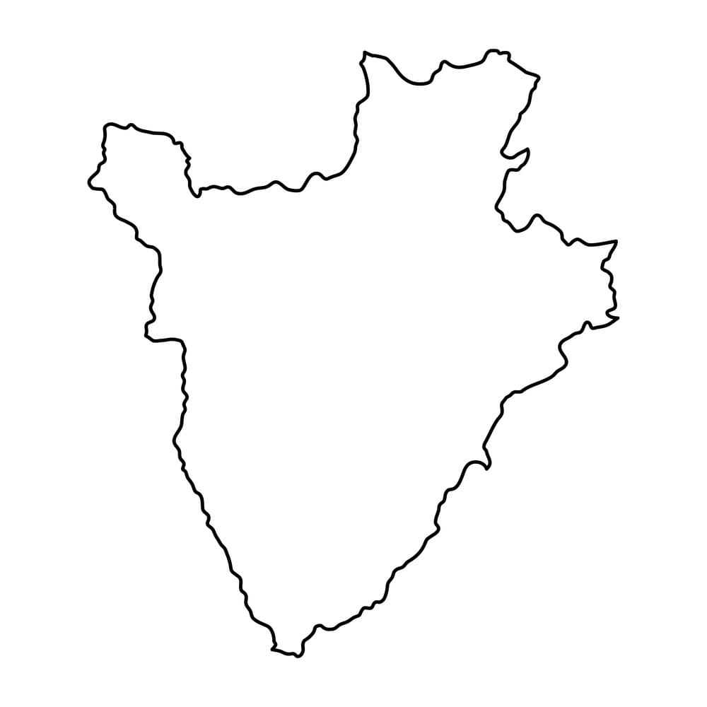Printable Burundi Map Africa