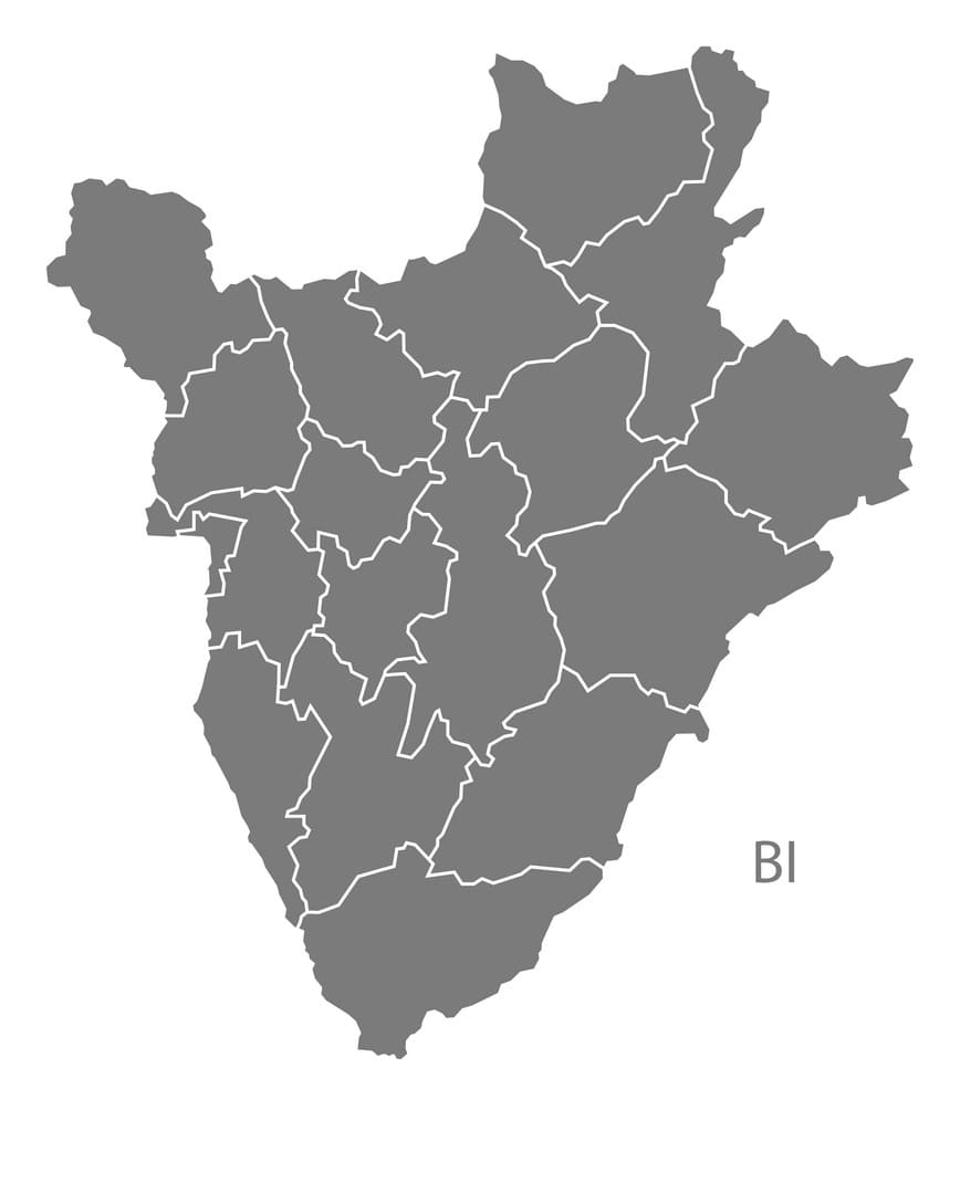 Printable Burundi Map Cities And Provinces