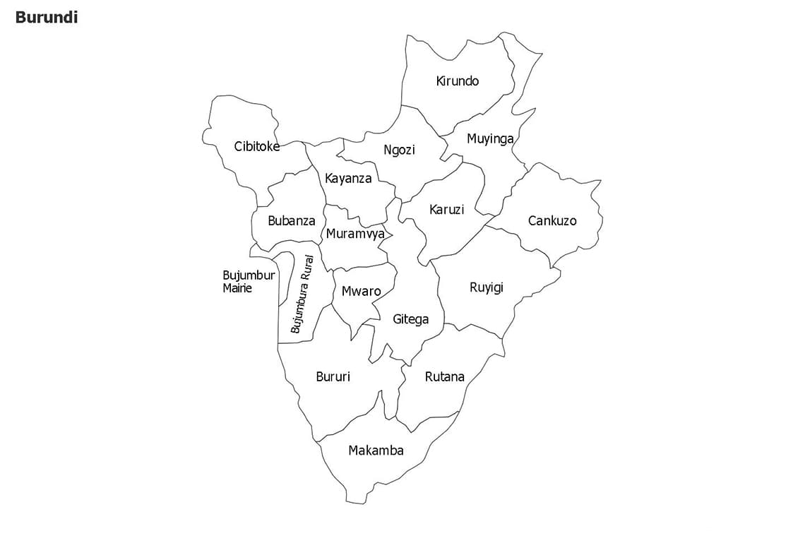 Printable Burundi Map Location