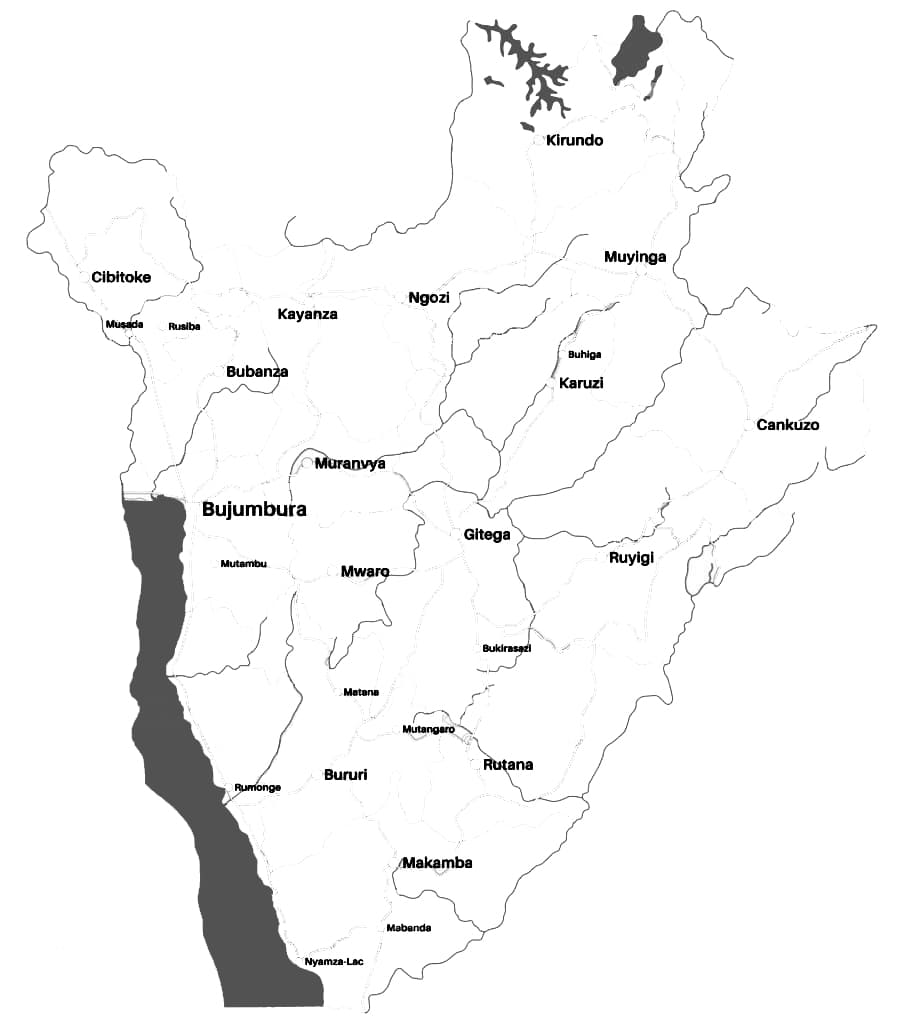 Printable Burundi Map Provinces