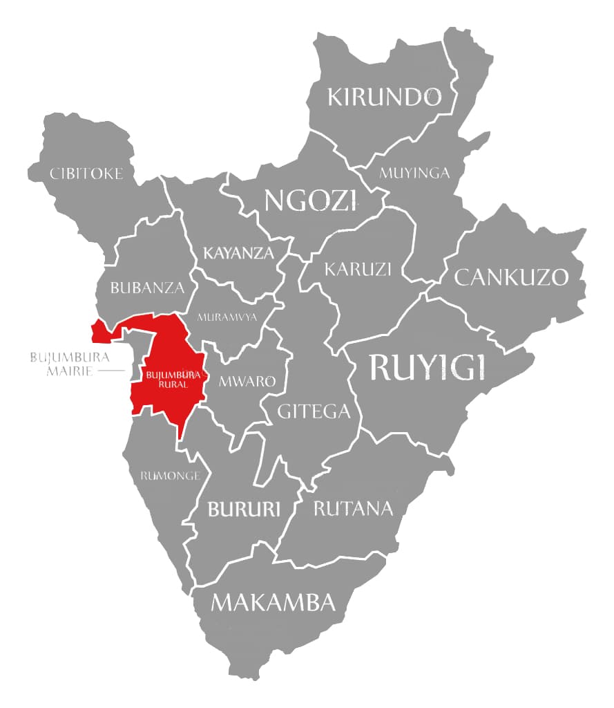 Printable Burundi Map Region