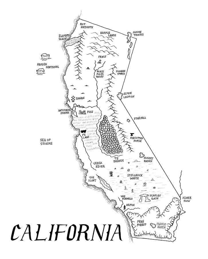 Printable California Political Map