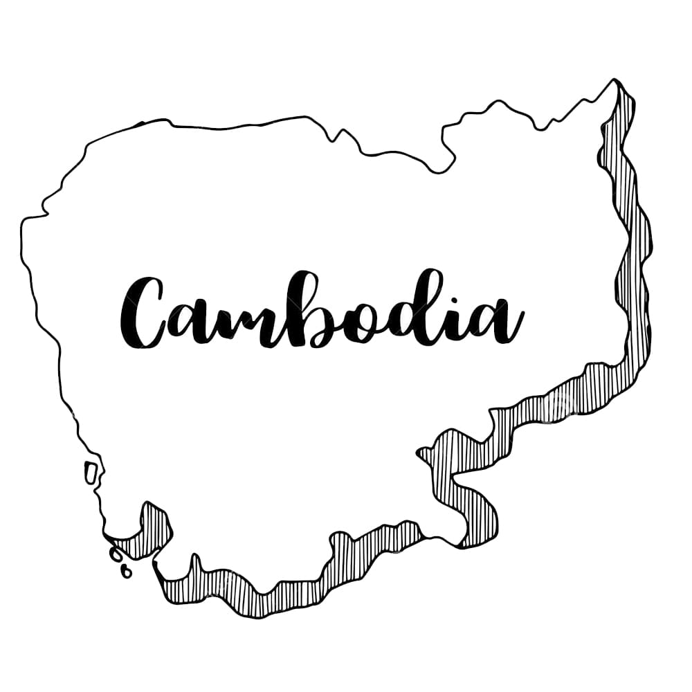 Printable Cambodia Map Blank