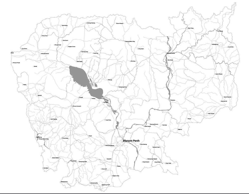 Printable Cambodia Map Detail