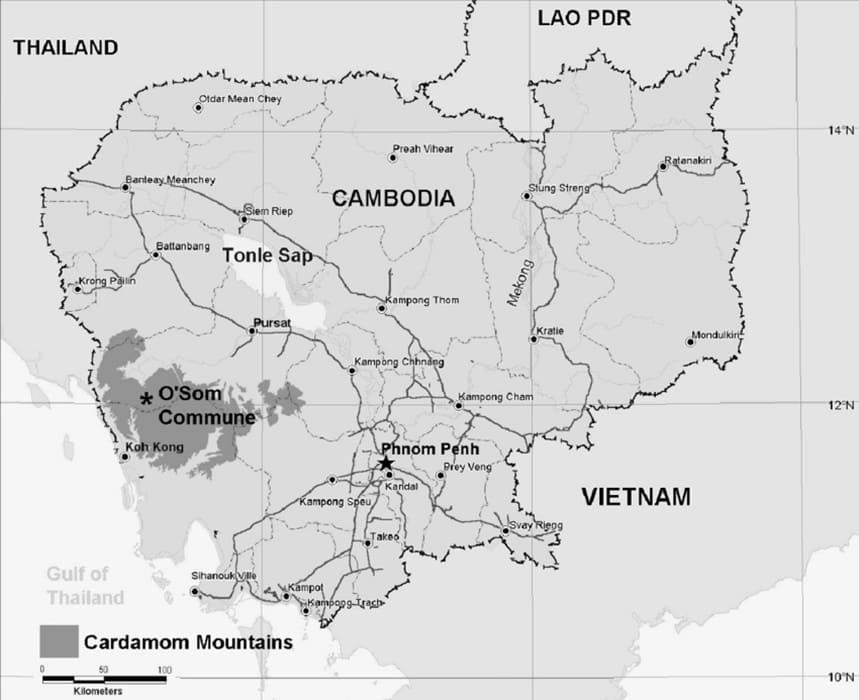 Printable Cambodia Map Location