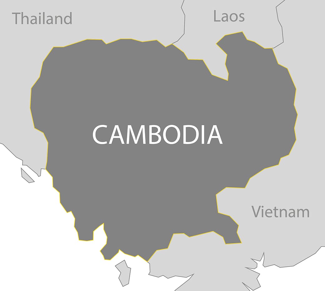 Printable Cambodia Map World