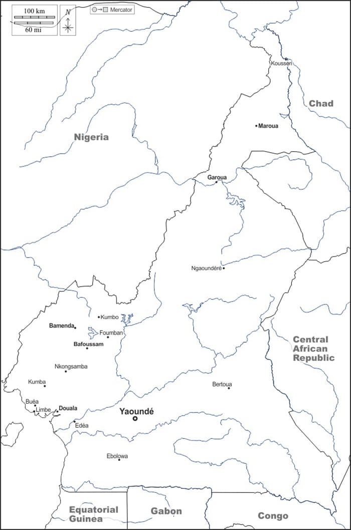 Printable Cameroon Map And Regions