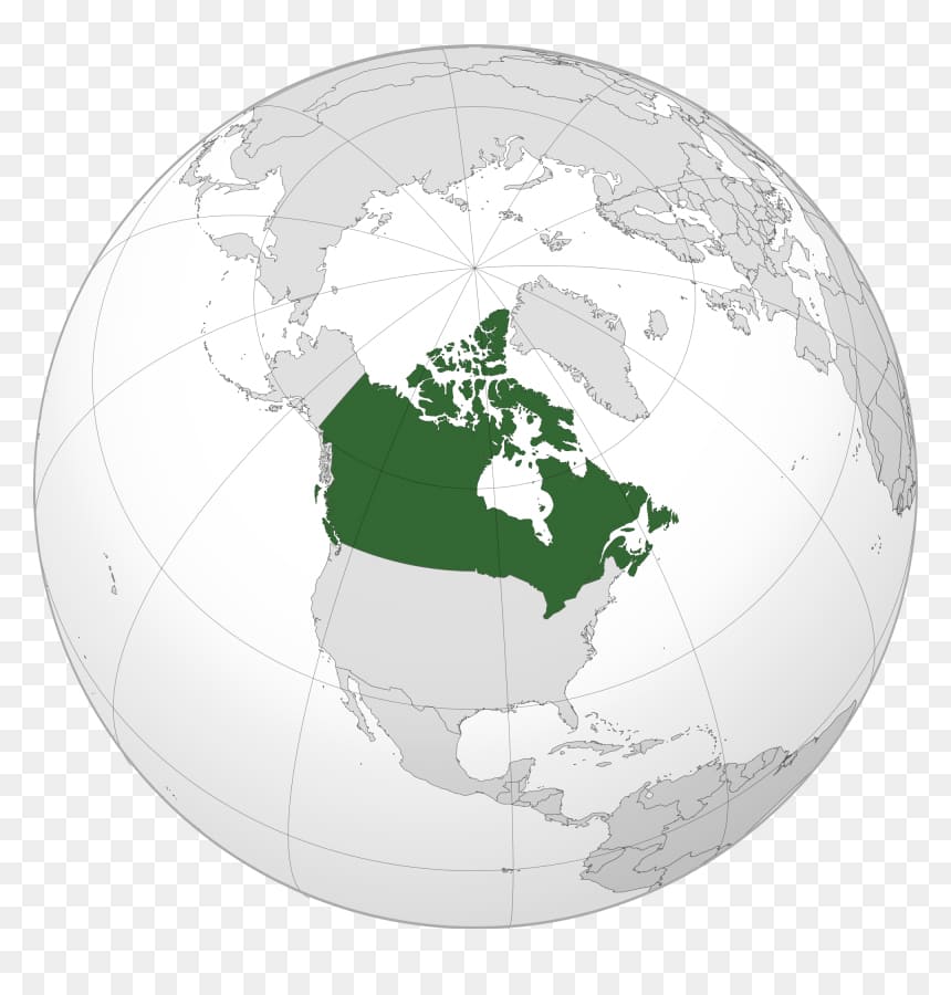 Printable Canada On The World Map