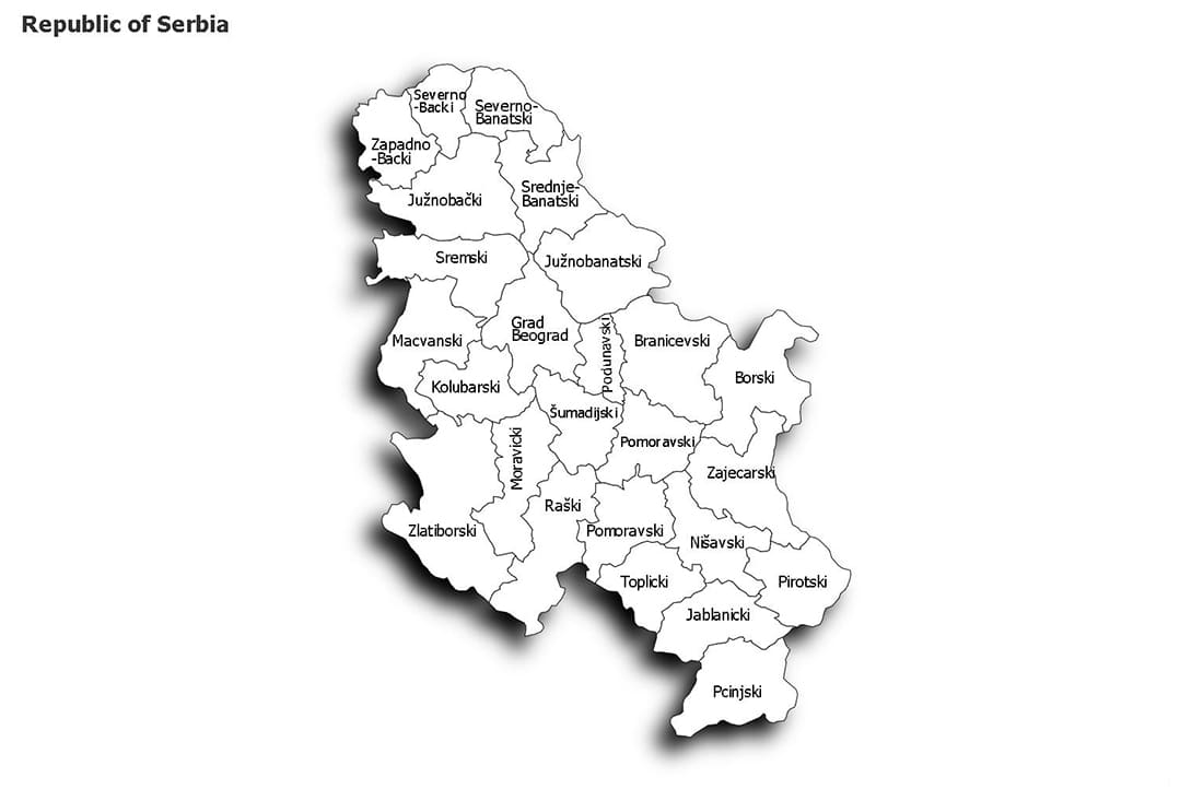 Printable Capital Of Serbia Map