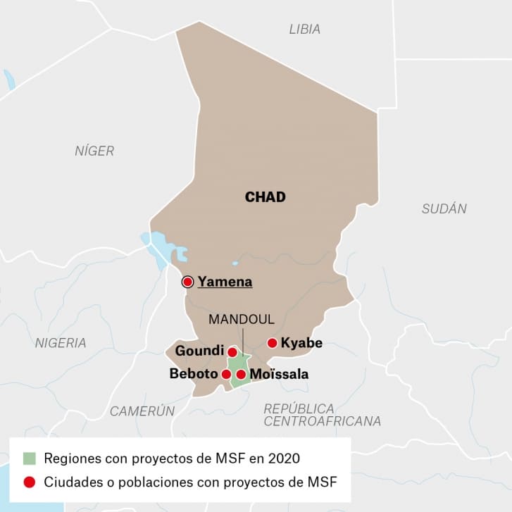 Printable Chad Capital Map