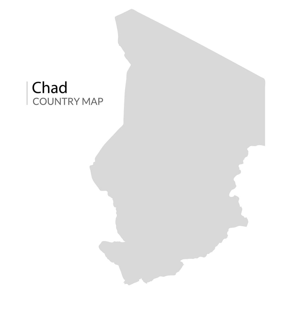 Printable Chad Map Africa