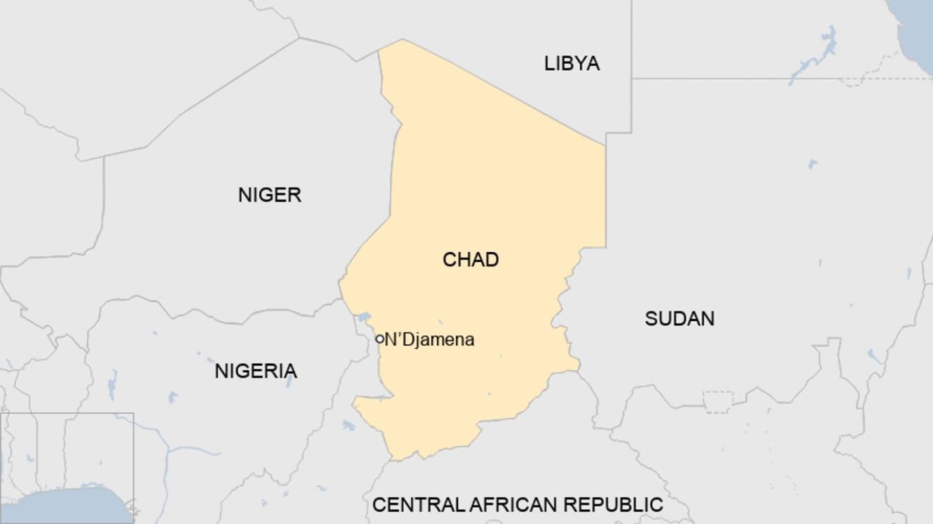 Printable Chad On Africa Map
