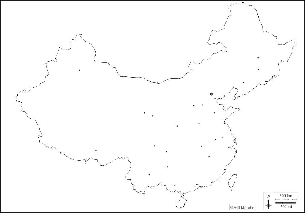 Printable China Map Base