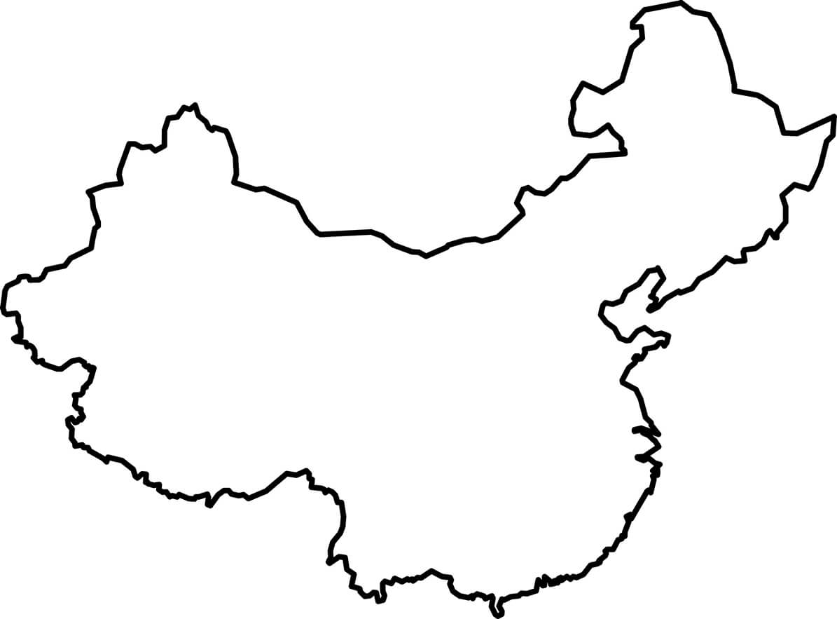 Printable China Map Blank 1