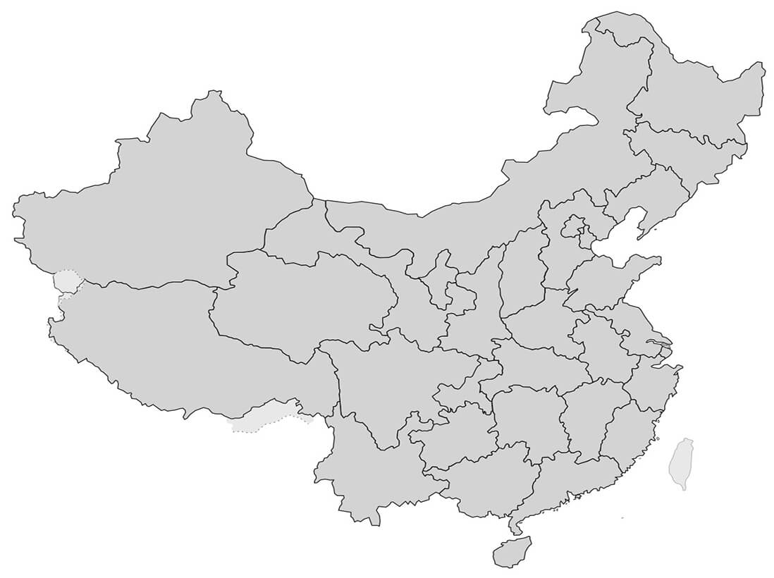 Printable China Map Blank Province