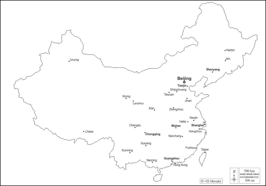 Printable China Map With Cities