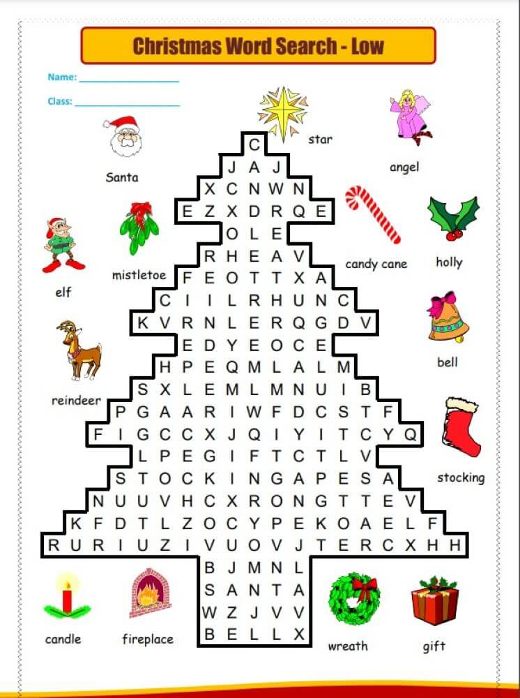Printable Christmas Tree Word Search - Sheet 3