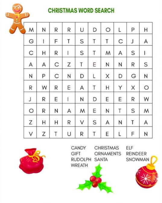 Printable Christmas Word Search - Sheet 11
