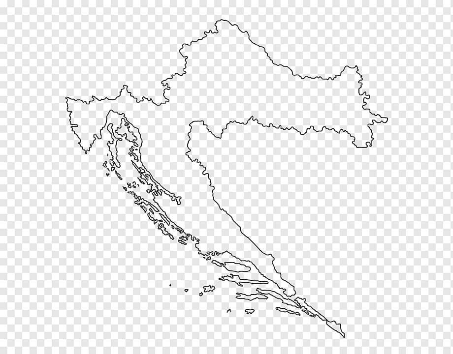 Printable Croatia Map Drawing Geography