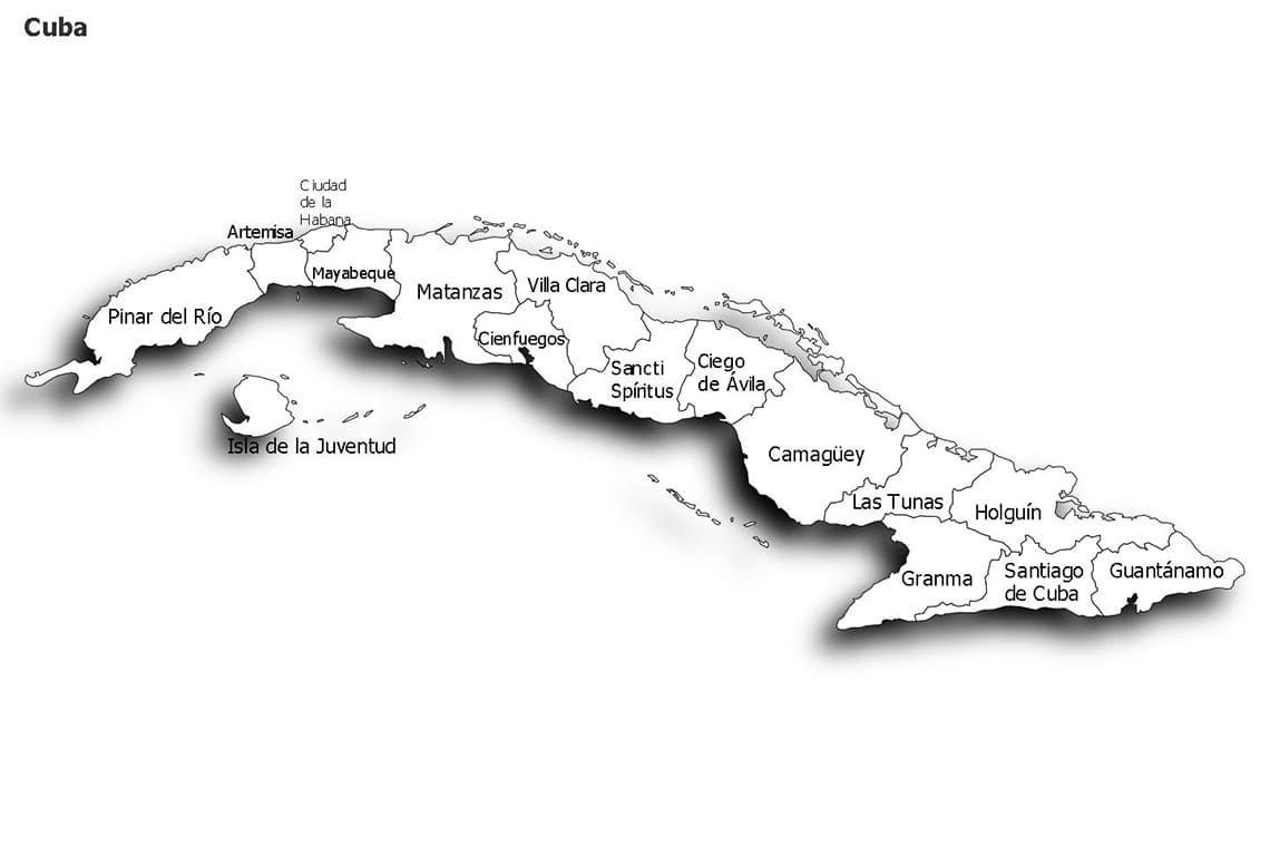 Printable Cuba In Map