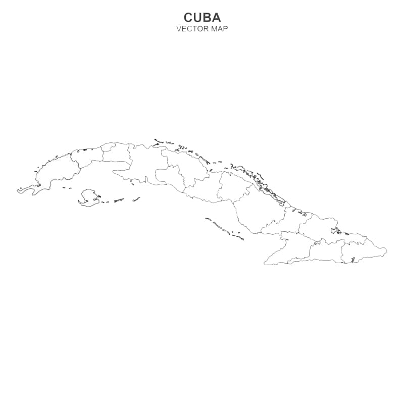 Printable Cuba Map Outline