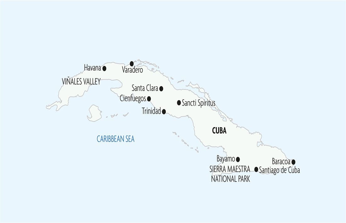 Printable Cuba On The Map
