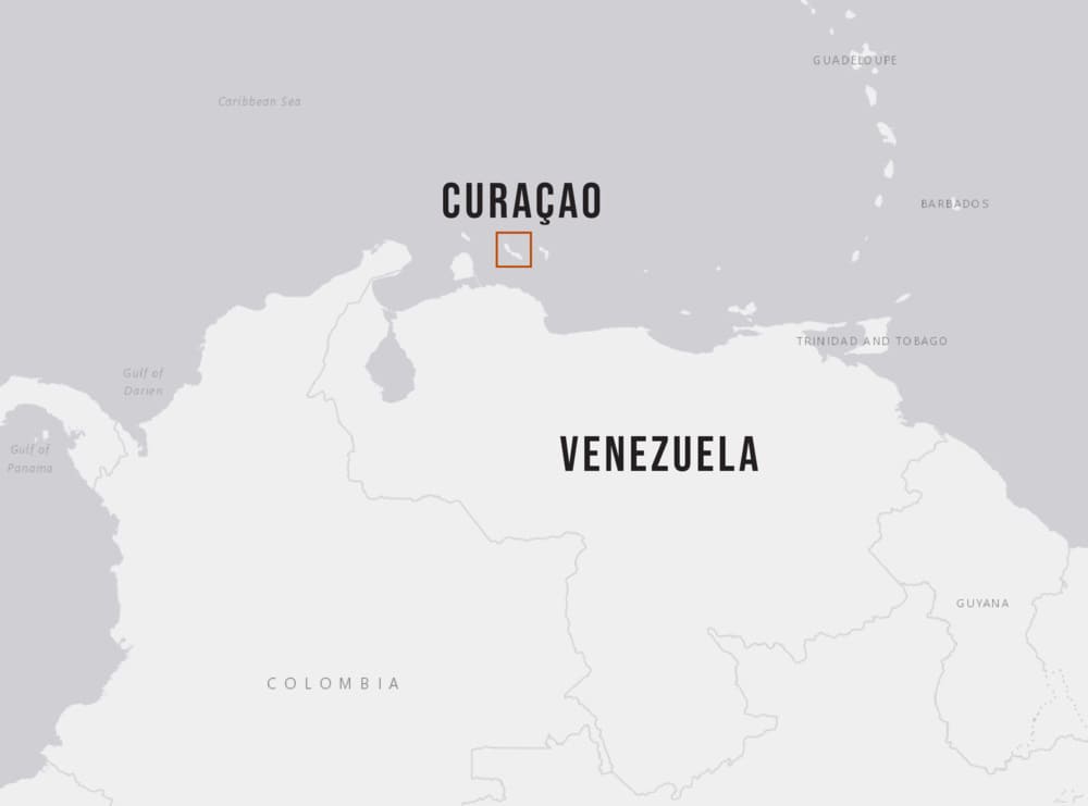Printable Curacao Venezuela Map