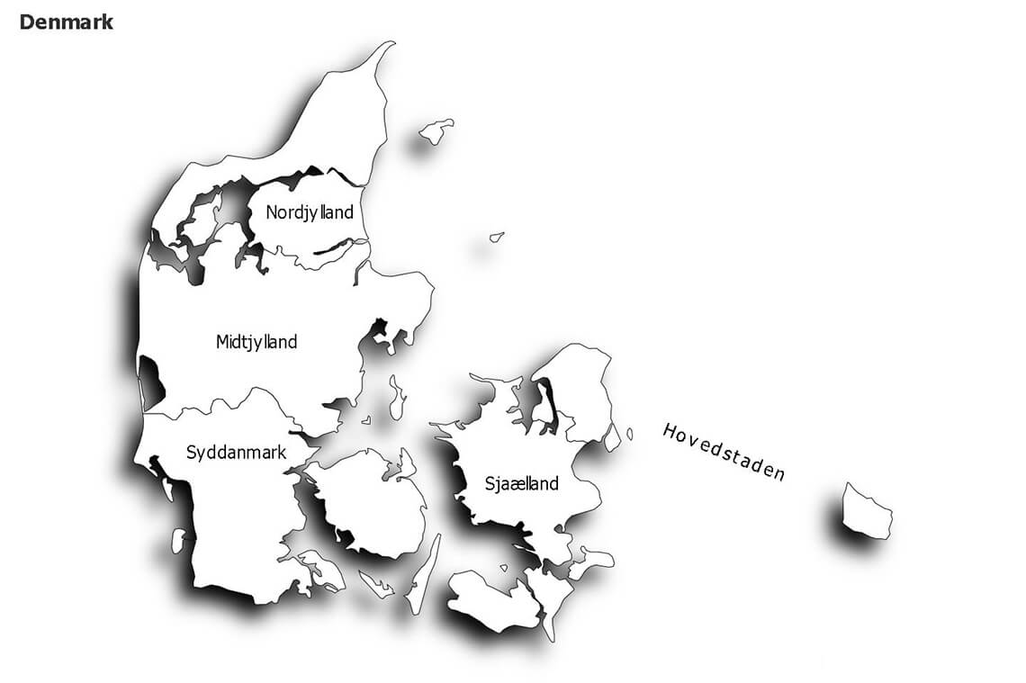 Printable Denmark Map 3