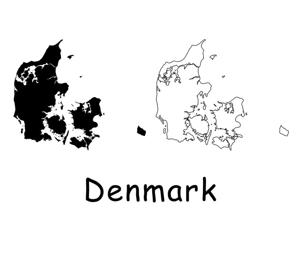 Printable Denmark Map 4