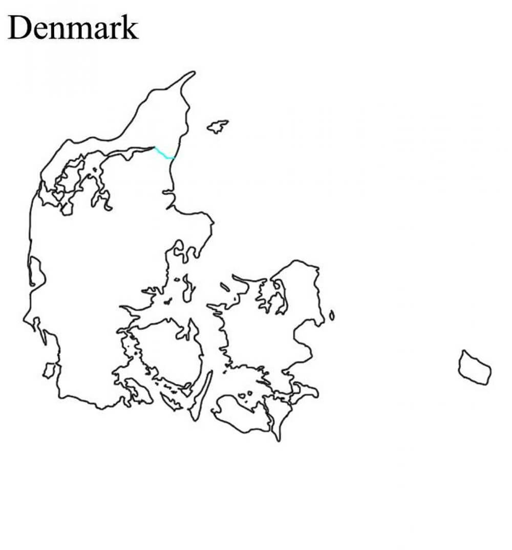 Printable Denmark Map Blank