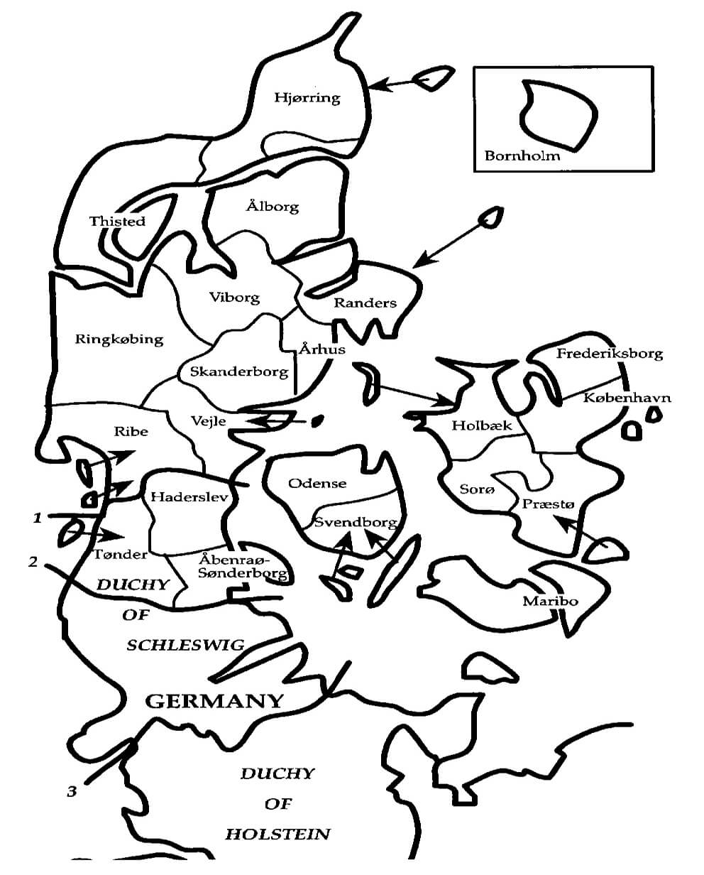 Printable Denmark Map From Research Guidance