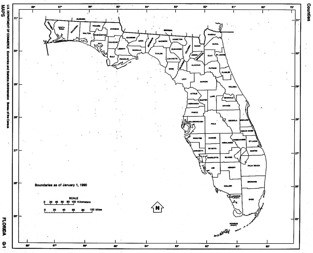 Printable Detailed Map Of Florida