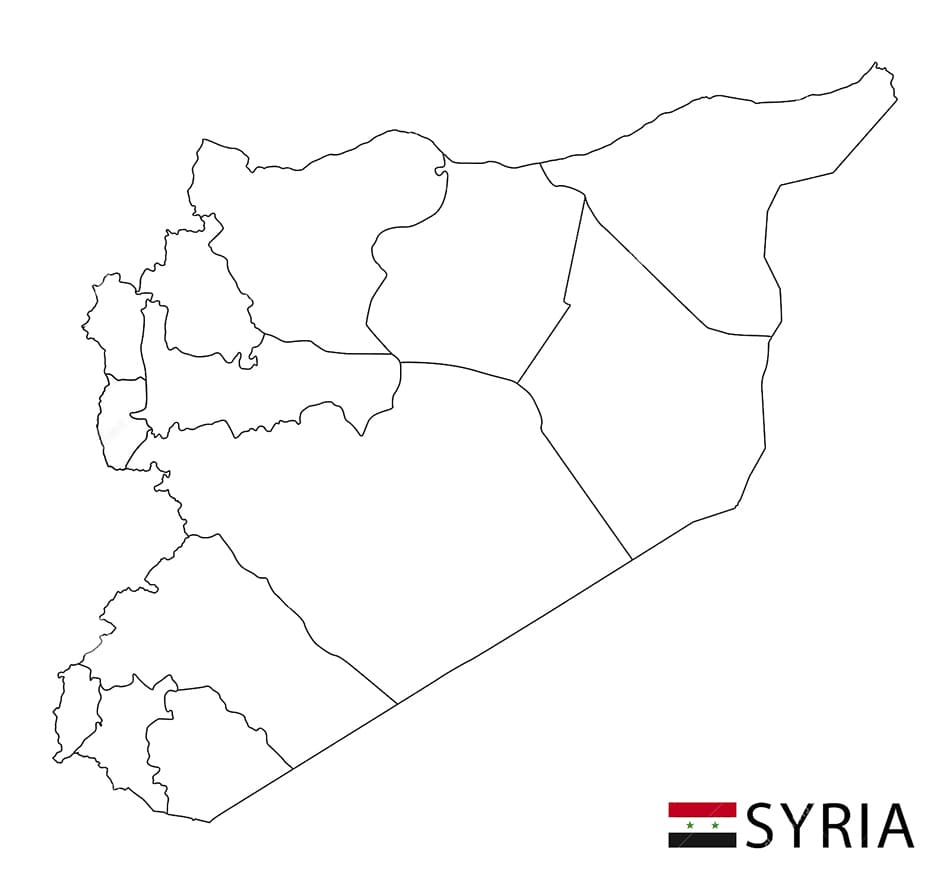 Printable Detailed Syria Map