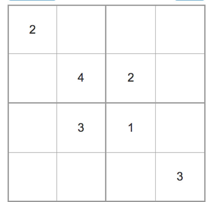 Printable Easy Sudoku 4x4 - Sheet 3