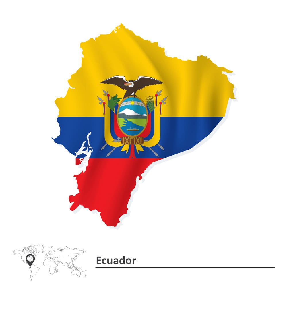 Printable Ecuador Flag Map