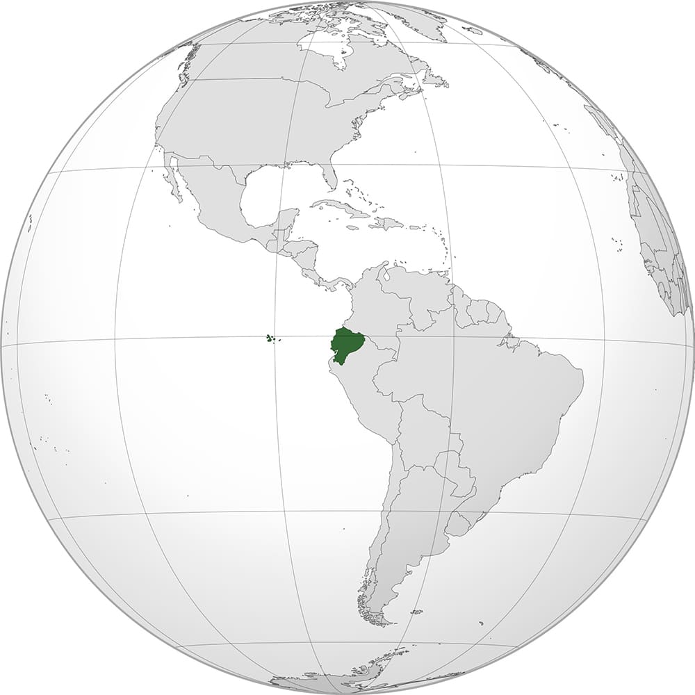 Printable Ecuador On World Map