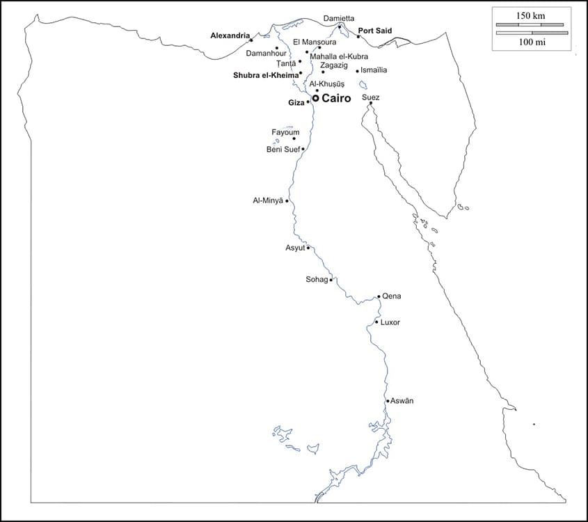 Printable Egypt Location On Map